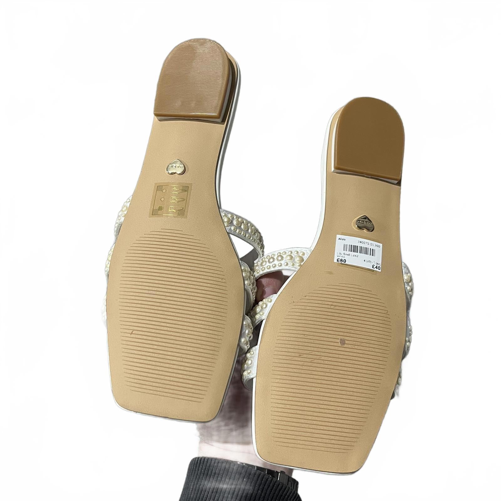 Aldo Lilu Sandals Womens White Cream Size UK 6 EU 39 *FF1