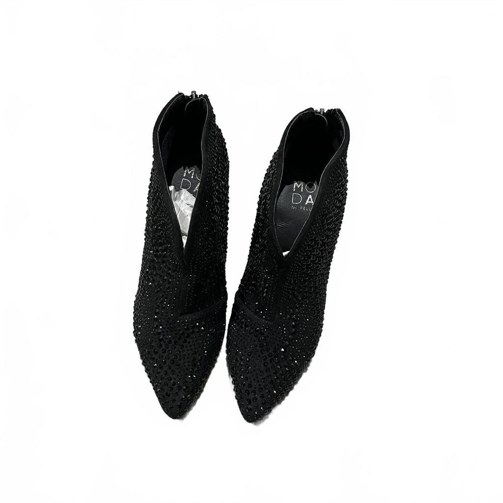 Moda in Pelle Zayni Heeled Boot Jewlled Black Size UK 4 EU 37 *SB5
