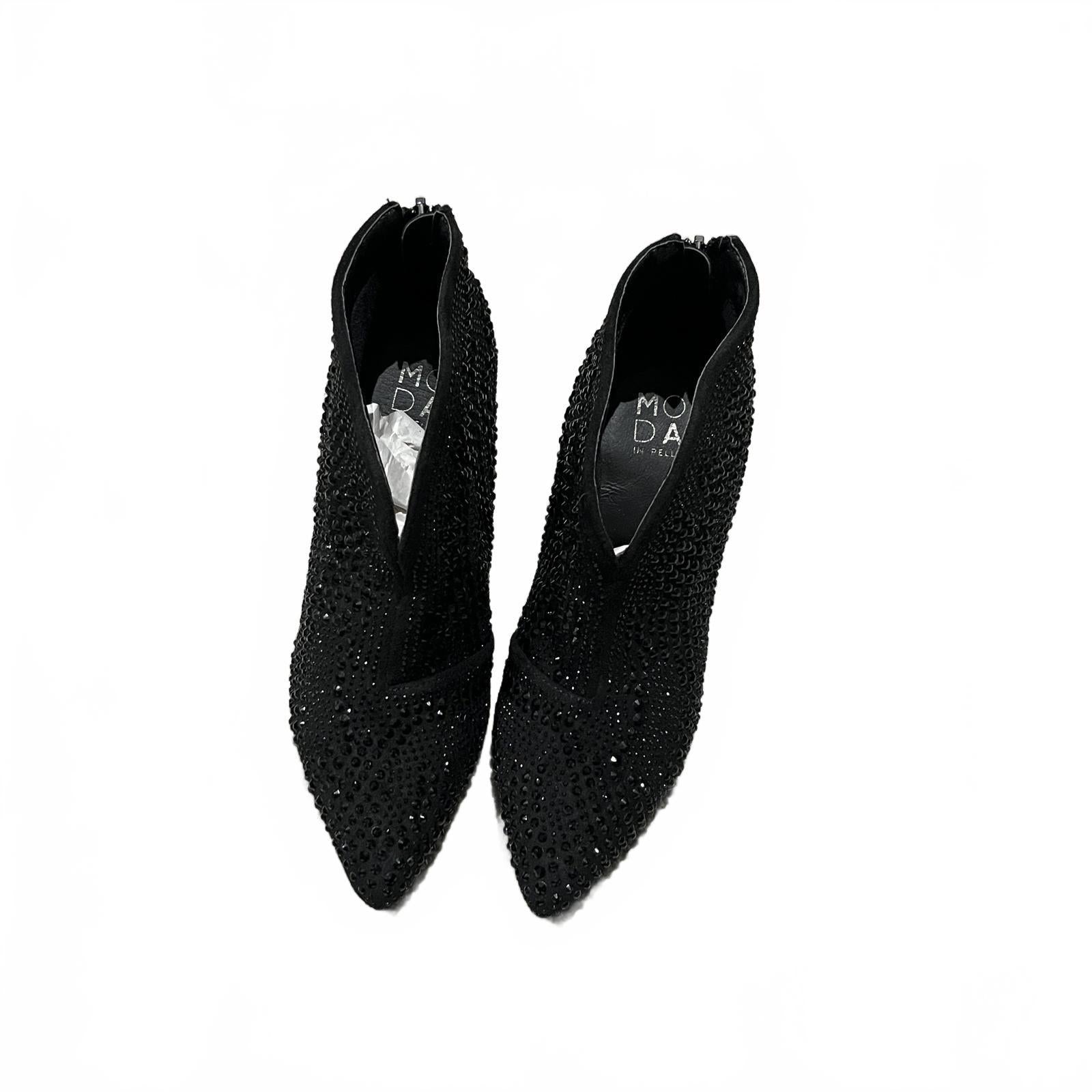 Moda in Pelle Zayni Heeled Boot Jewlled Black Size UK 4 EU 37 *SB5