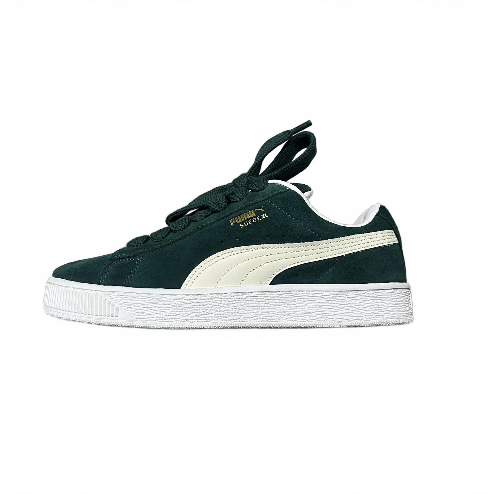 Puma Suede XL Womens Trainers Green White Skate Size UK 7 EU 40.5 *SB8