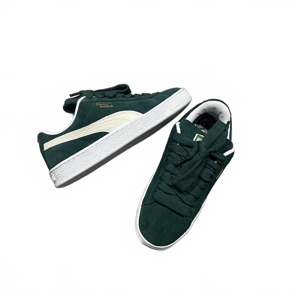 Puma Suede XL Unisex Trainers Green White Skate Size UK 7 EU 40.5 *SB15