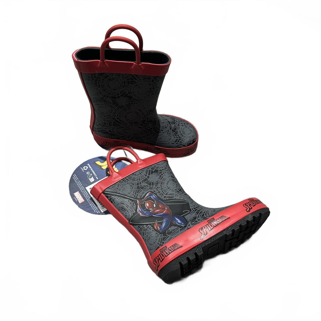 Spiderman Wellingtons Infants Superhero Outdoor Size UK C6 EU 23.5 *FF1