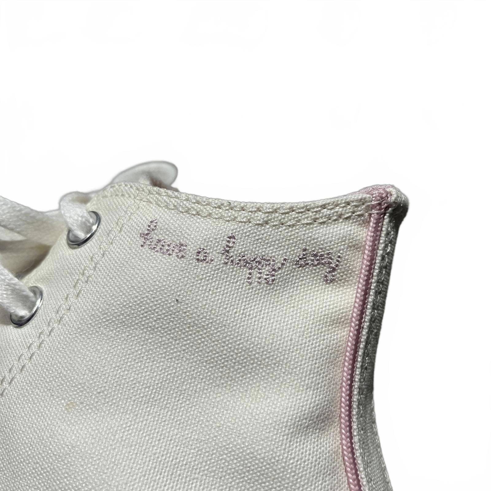 Converse Chuck Classic Hi Tops Ladies Egret Crochet Lace Size UK 6 EU 39 *SB16