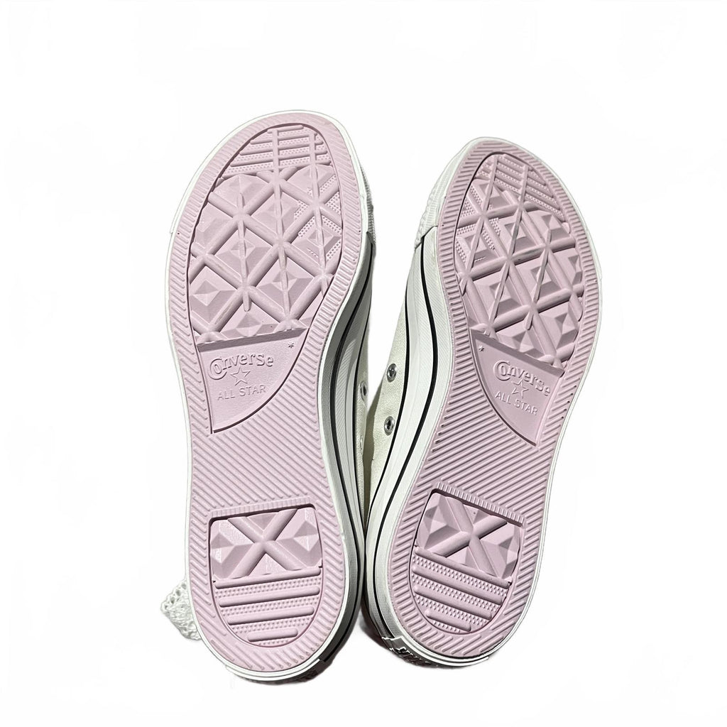 Converse Chuck Classic Hi Tops Ladies Egret Crochet Lace Size UK 6 EU 39 *SB16