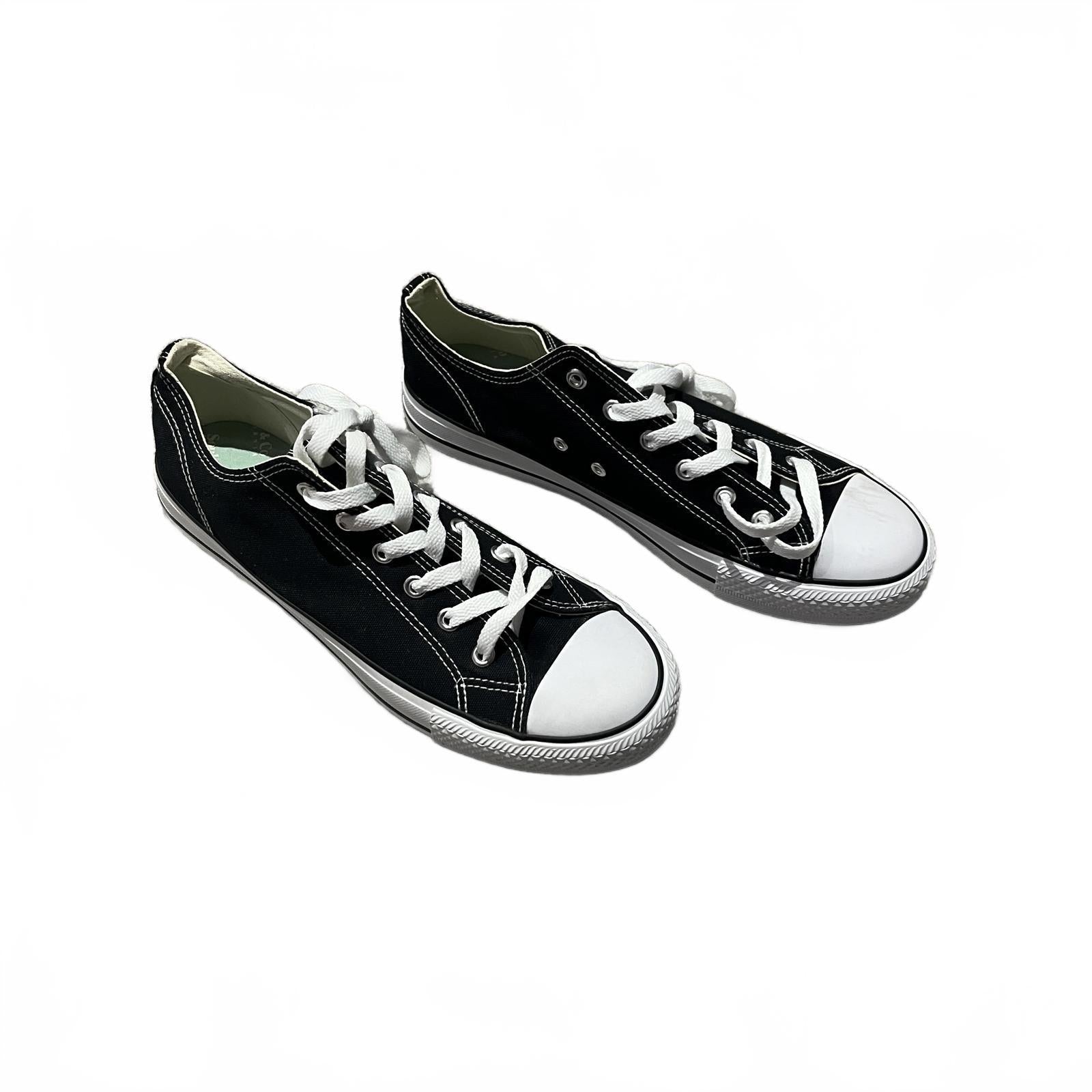 SoulCal Canvas Low Shoes Womens Black White Size UK 7 EU 40 *SB16