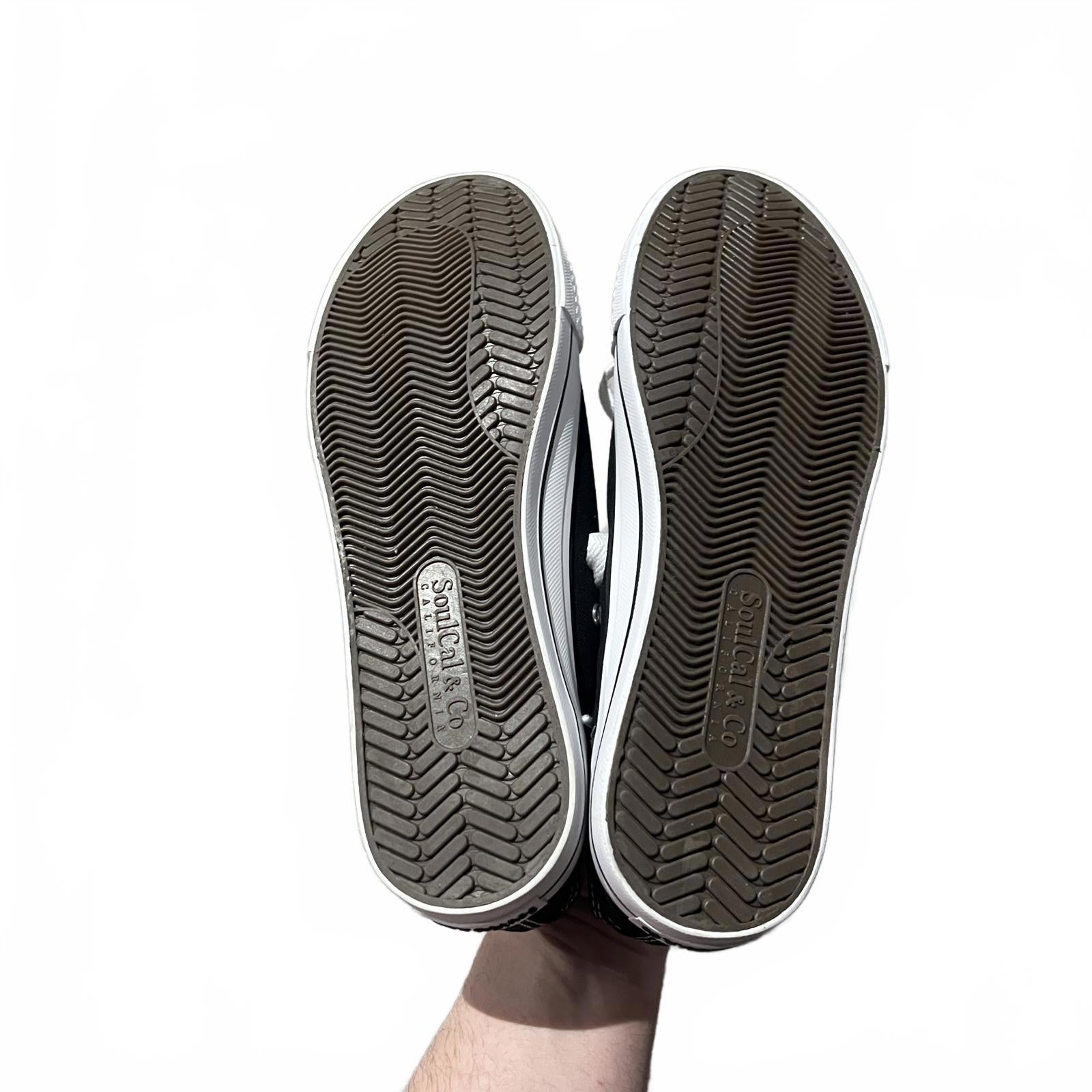 SoulCal Canvas Low Shoes Womens Black White Size UK 7 EU 40 *SB16