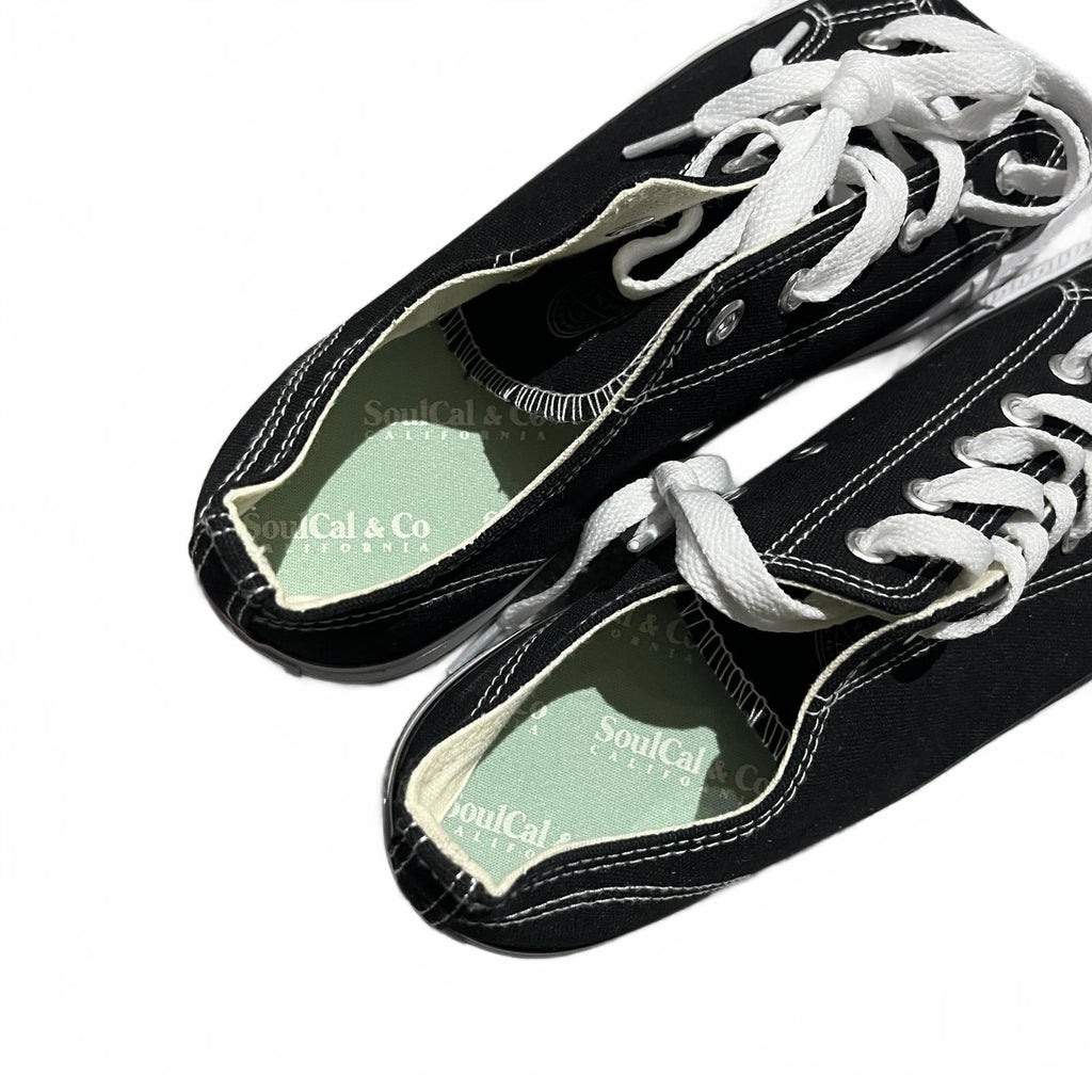 SoulCal Canvas Low Shoes Womens Black White Size UK 7 EU 40 *SB16