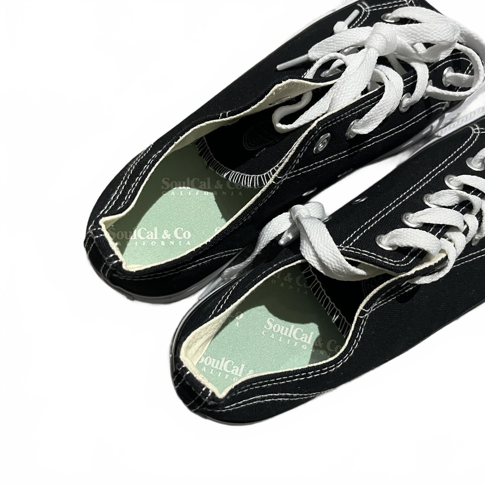 SoulCal Canvas Low Shoes Womens Black White Size UK 7 EU 40 *SB16