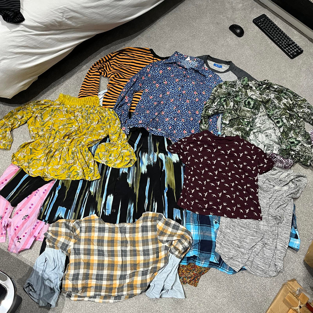 Ladies Shirt & Tops Wholesale Bundle 23pc Lot Vintage & Modern Patterned Paisley