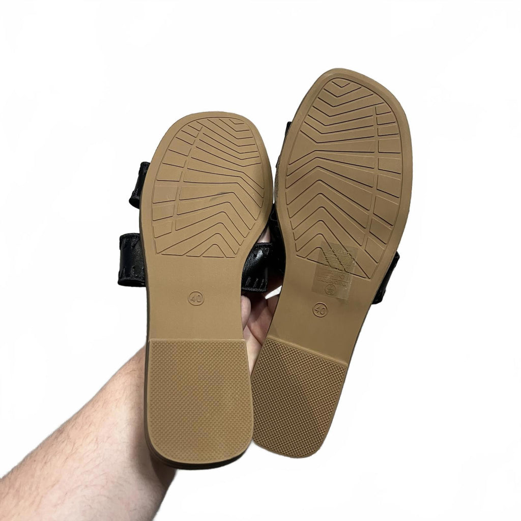 Style Shoes Womens Frankii Flat Sandals Black Holiday Beach Size UK 7 EU 40 *FF1