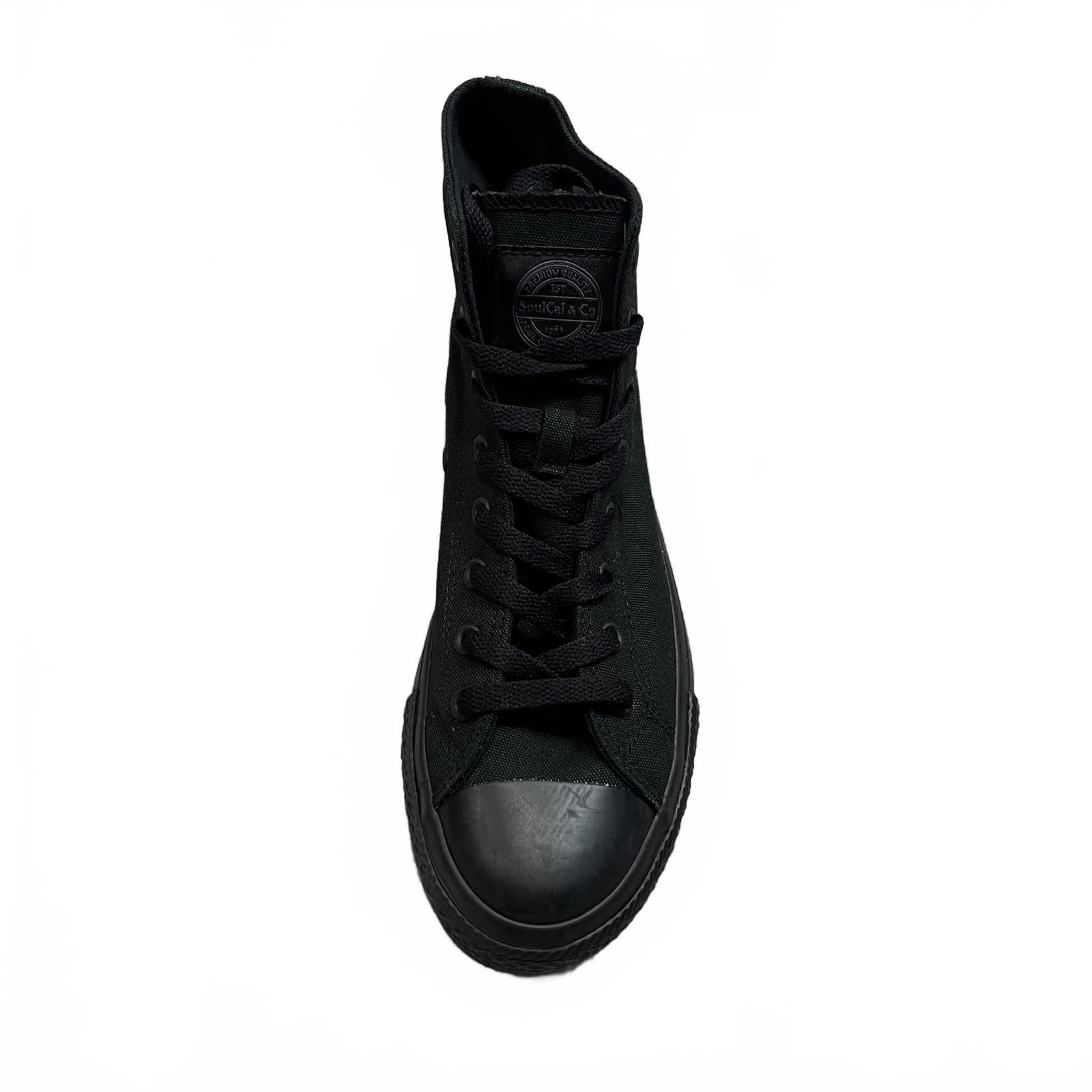 SoulCal Canvas High Top Platform Trainers Womens Black Size UK 6.5 EU 39.5 *SB17