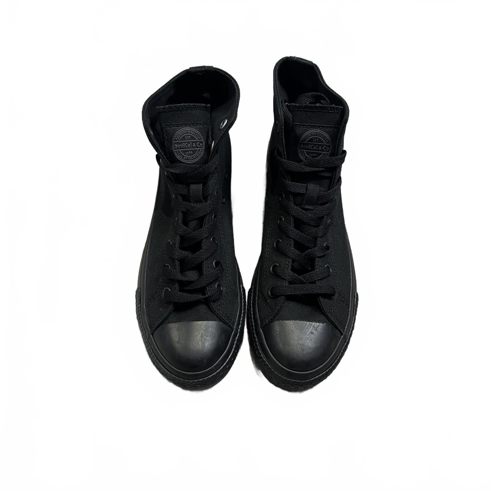 SoulCal Canvas High Top Platform Trainers Womens Black Size UK 6.5 EU 39.5 *SB17