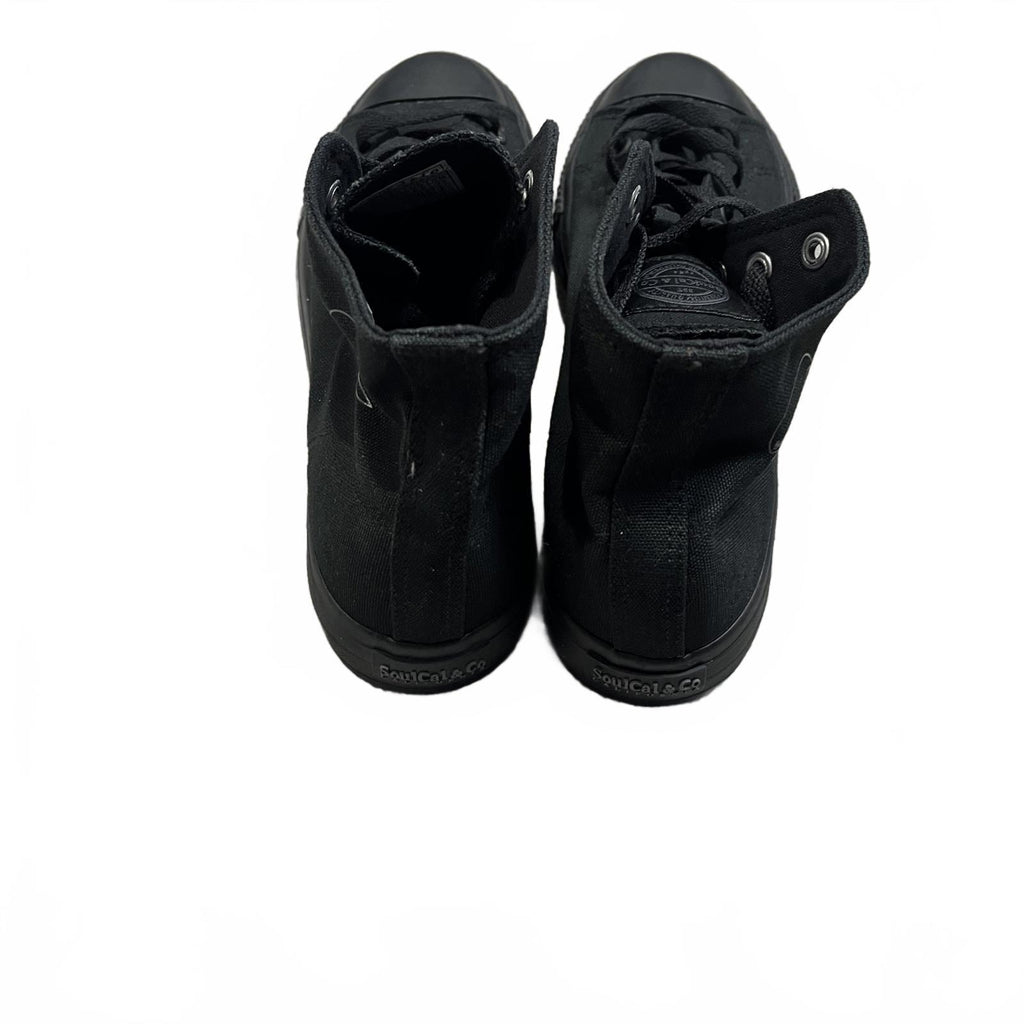 SoulCal Canvas High Top Platform Trainers Womens Black Size UK 6.5 EU 39.5 *SB17