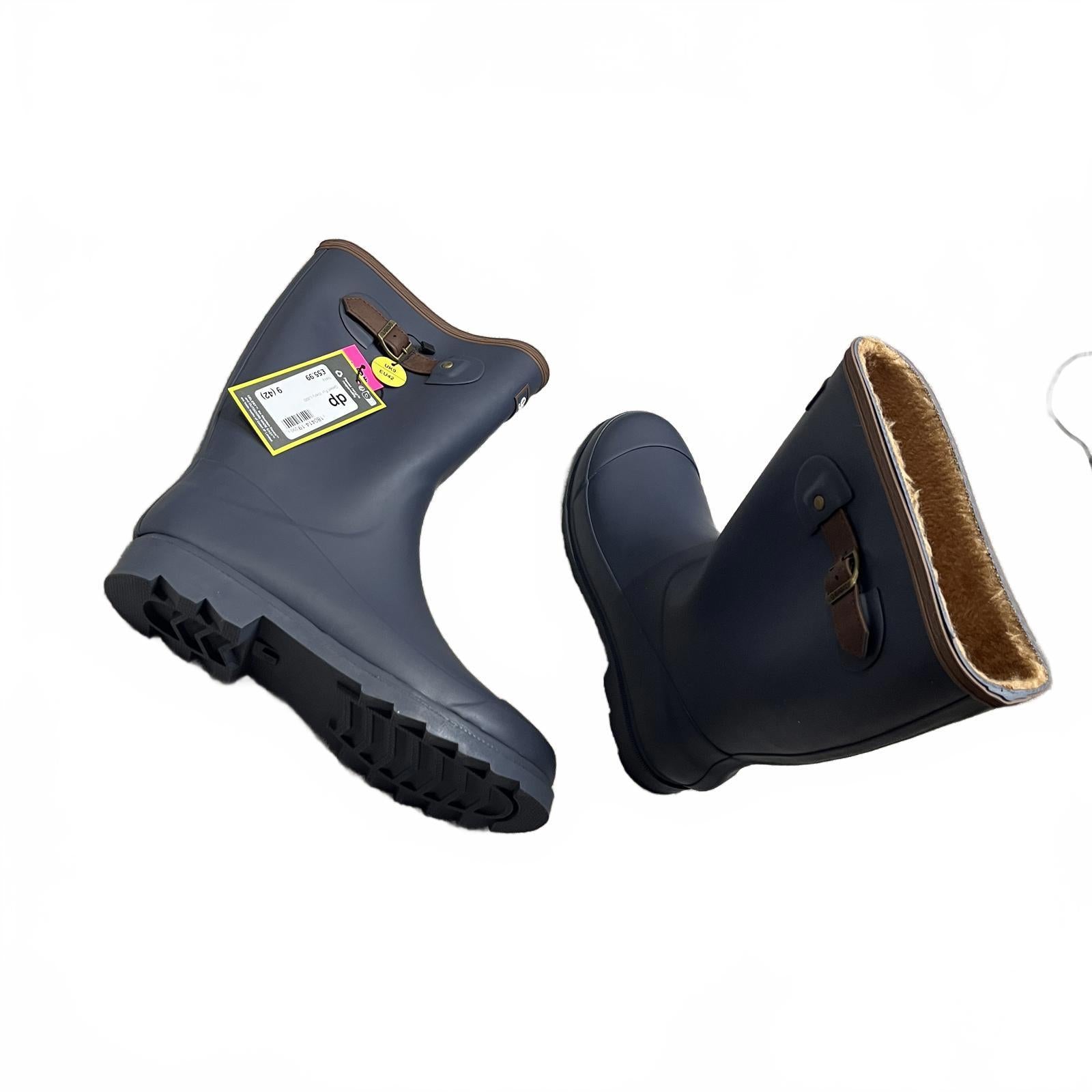 Gelert Fur Lined Welly Boot Womens Navy Size UK 9 EU 42 *SB17