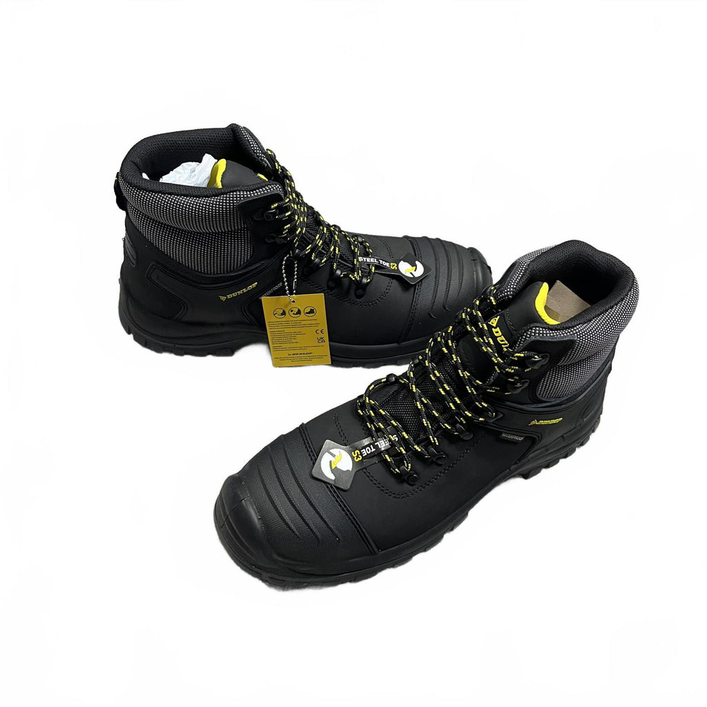 Dunlop Nova S3 WP Steel Toe Cap Boots Mens Black Size UK 12 EU 47 *SB19