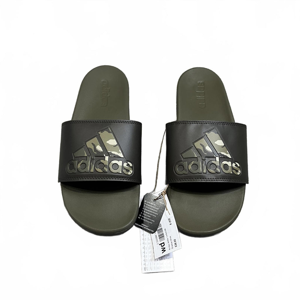 adidas Unisex Adilette Comfort Pool Sliders Green Size UK 9 EU 43 *FF1