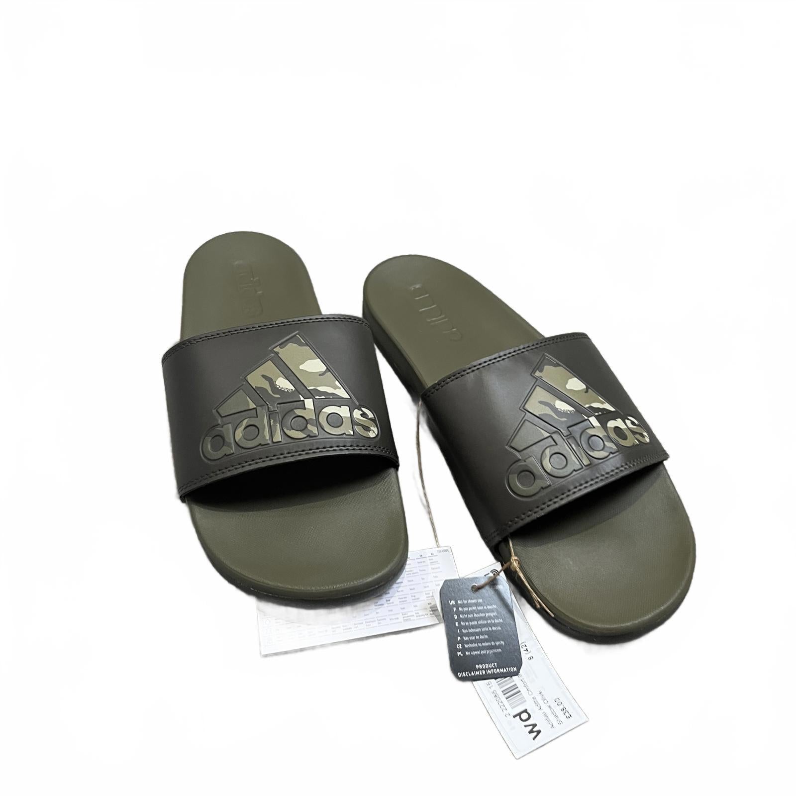 adidas Unisex Adilette Comfort Pool Sliders Green Size UK 9 EU 43 *FF1