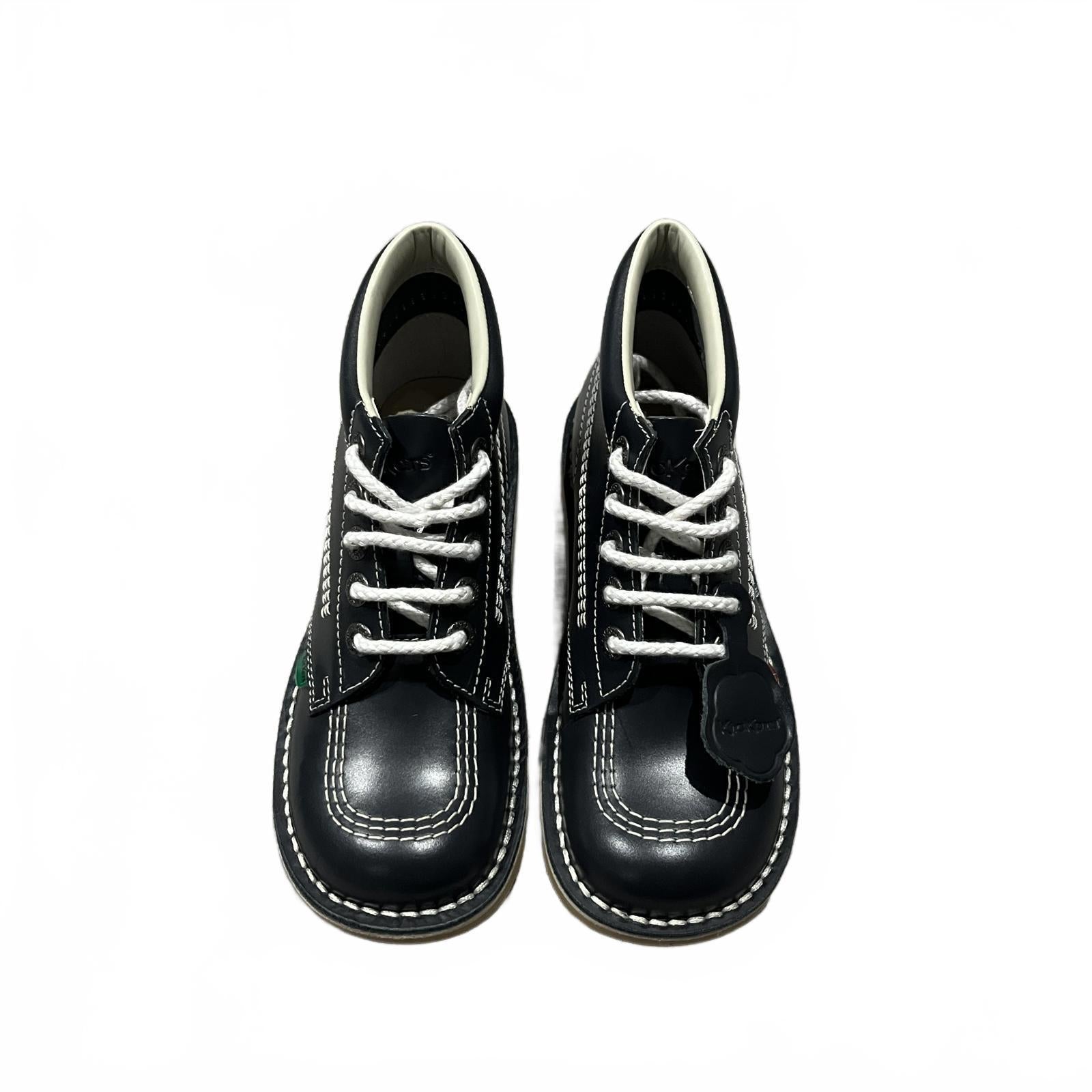 Kickers Kick Hi Ladies Blue Leather Chukka Ankle Boots Size UK 4 EU 37 *SB18