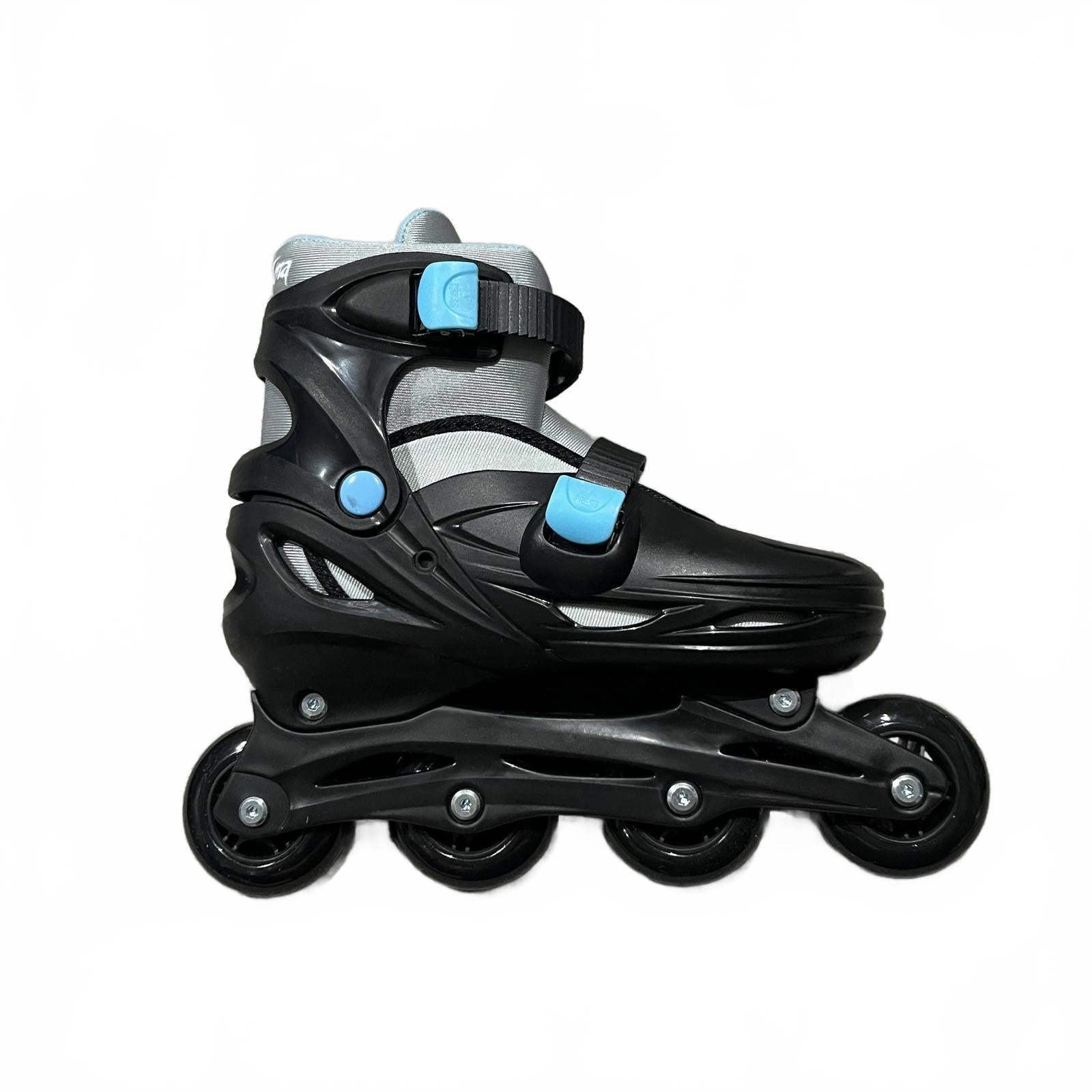 Hot Tuna Adjustable Inline Skates Black Blue Size UK 5-8 EU 39-42 *SK1