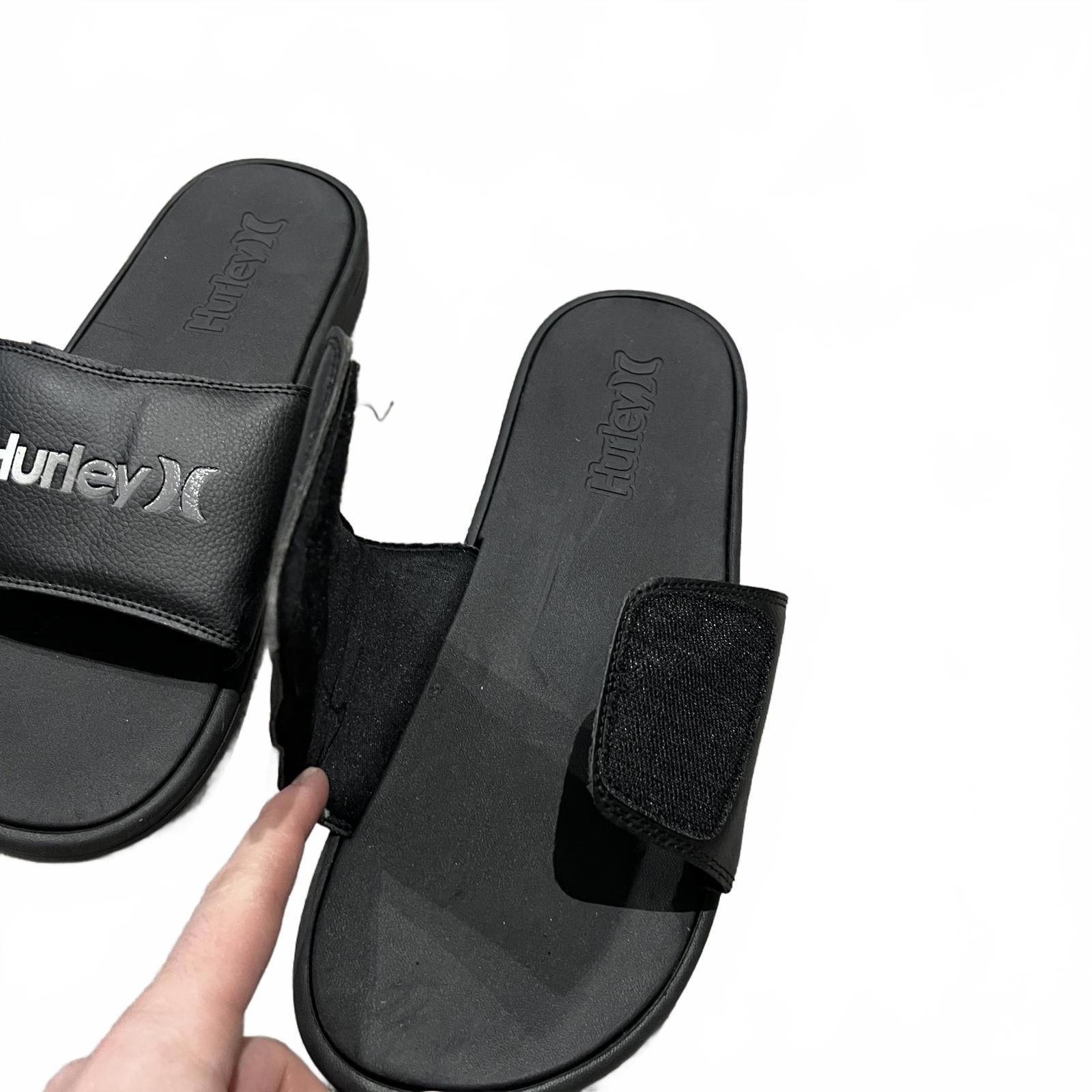 Hurley Men's Pool Slider Strap Black Size UK 11 EU 46 *FF1