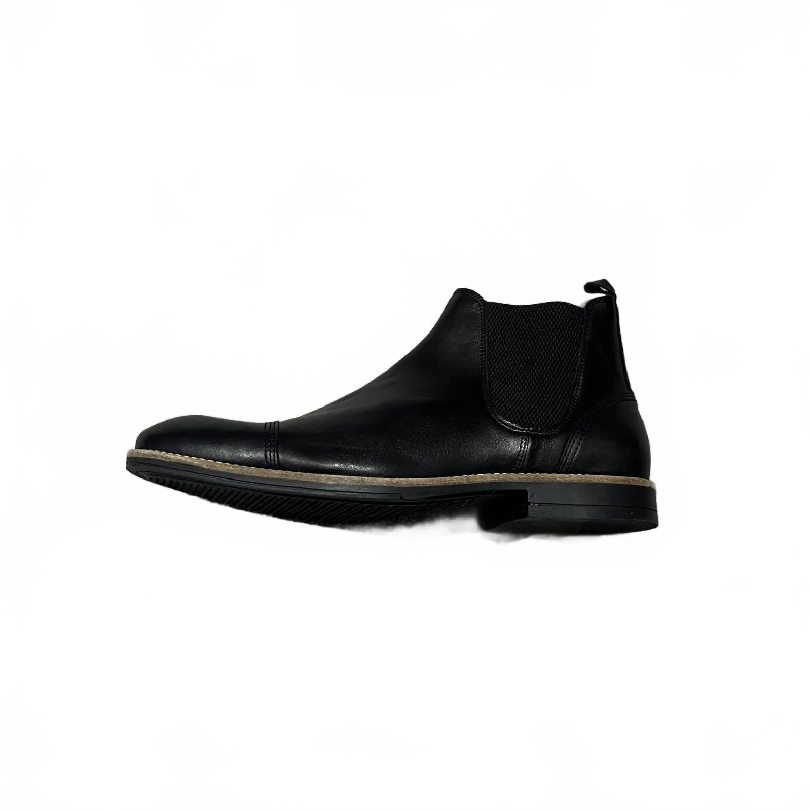Firetrap Men's Bush Chelsea Boots Black Leather Size UK 9 EU 43 *SB20