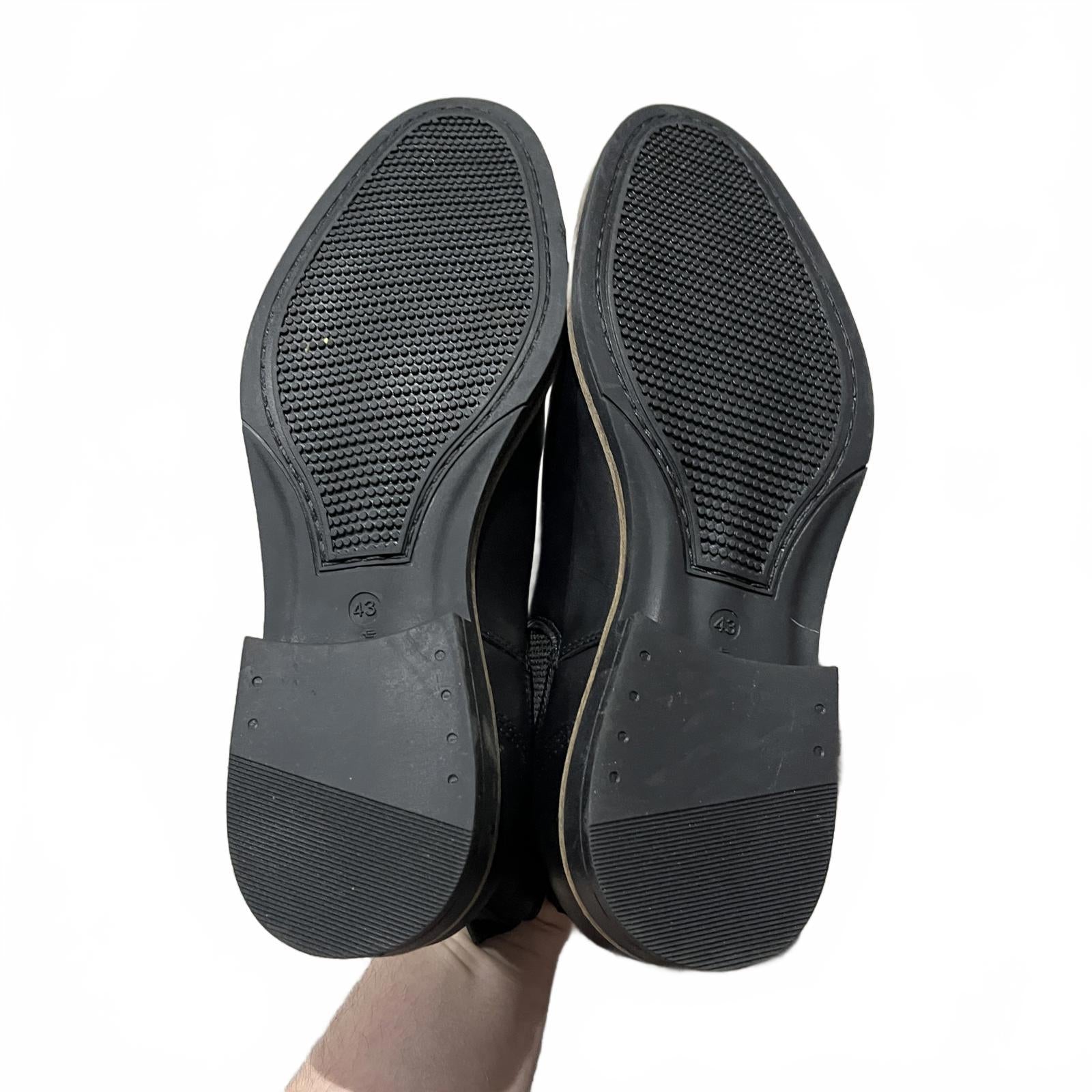 Firetrap Men's Bush Chelsea Boots Black Leather Size UK 9 EU 43 *SB20