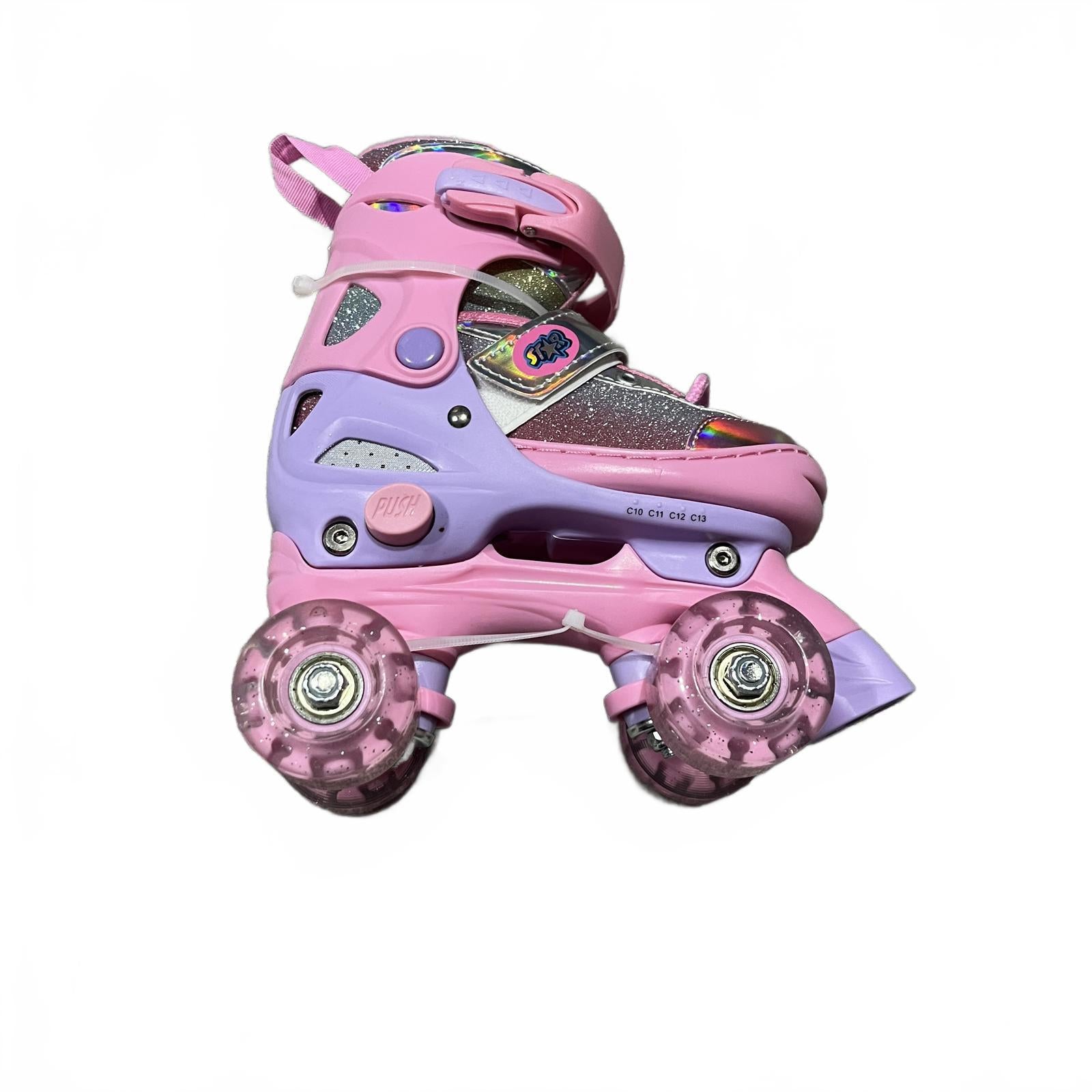 Star Sparkle Glide Roller Skates with LED Wheels Junior Size UK C10-13 *SB16