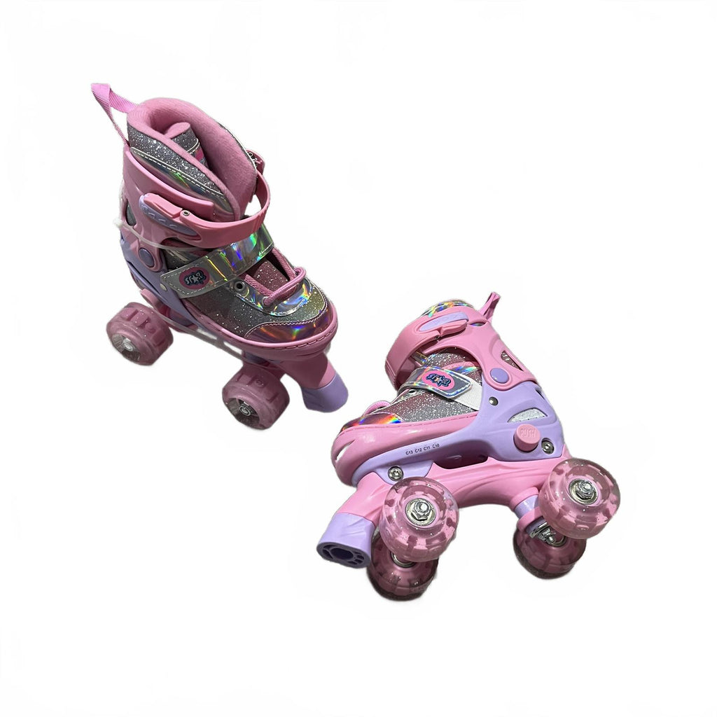 Star Sparkle Glide Roller Skates with LED Wheels Junior Size UK C10-13 *SB16