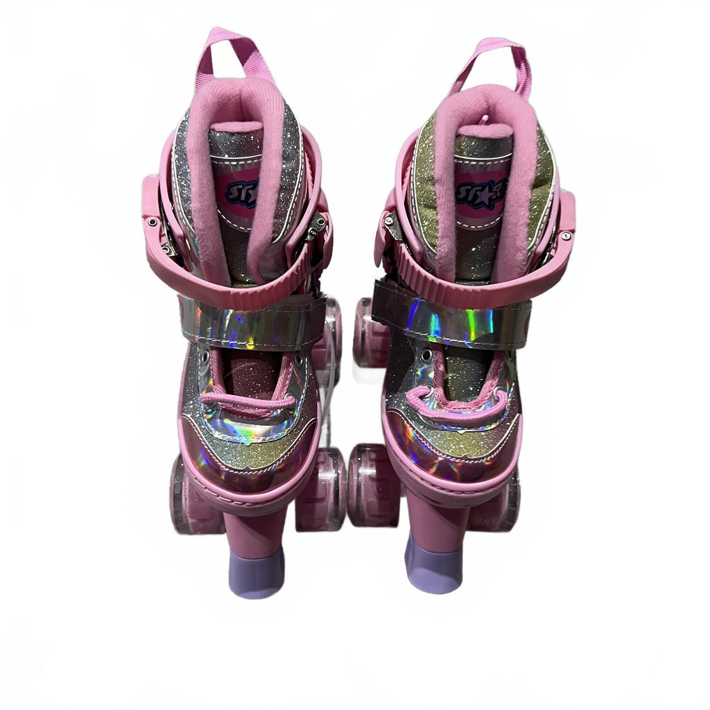 Star Sparkle Glide Roller Skates with LED Wheels Junior Size UK C10-13 *SB17
