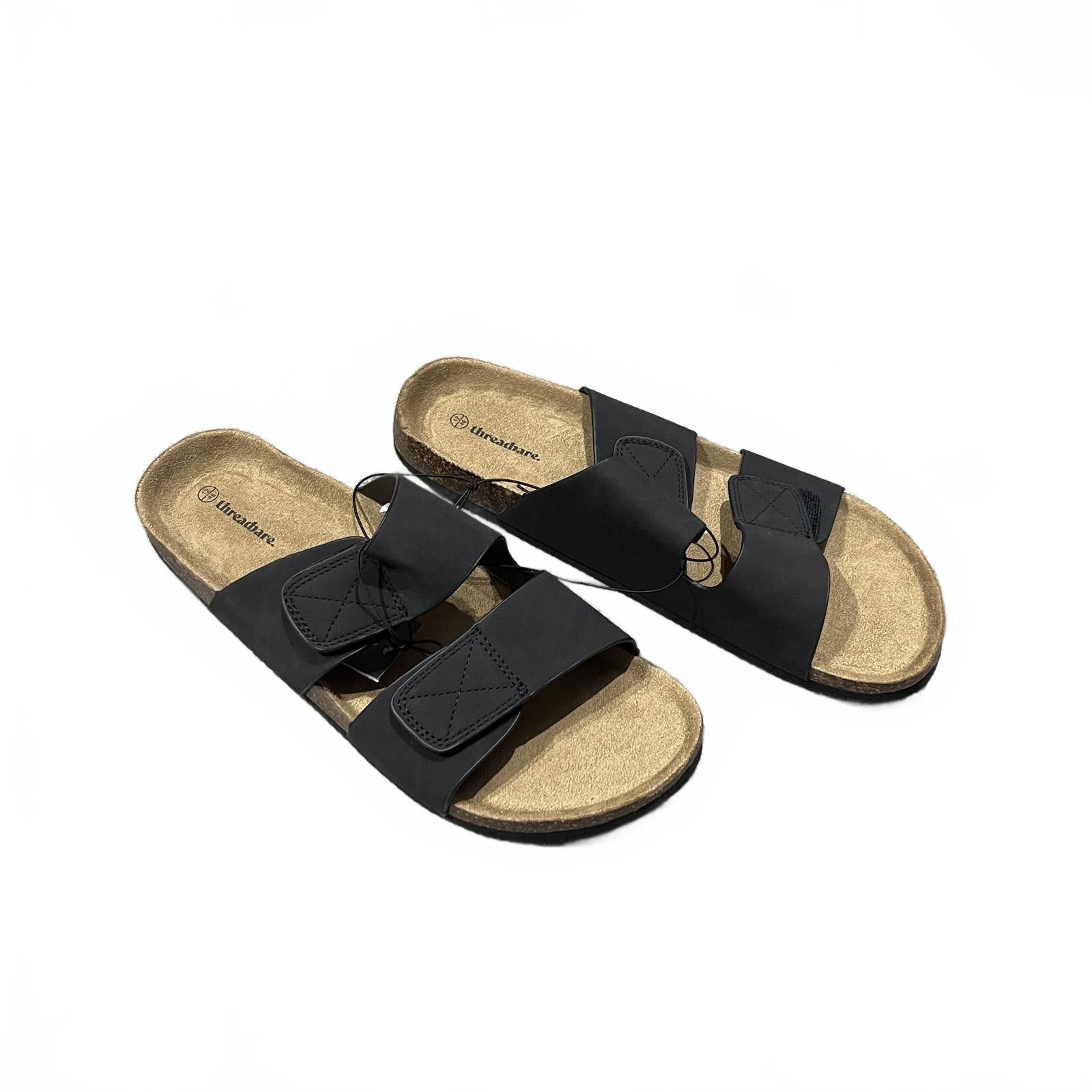 Threadbare Men's Artemis Flat Sandal Black Size UK 12 EU 47 *FF1