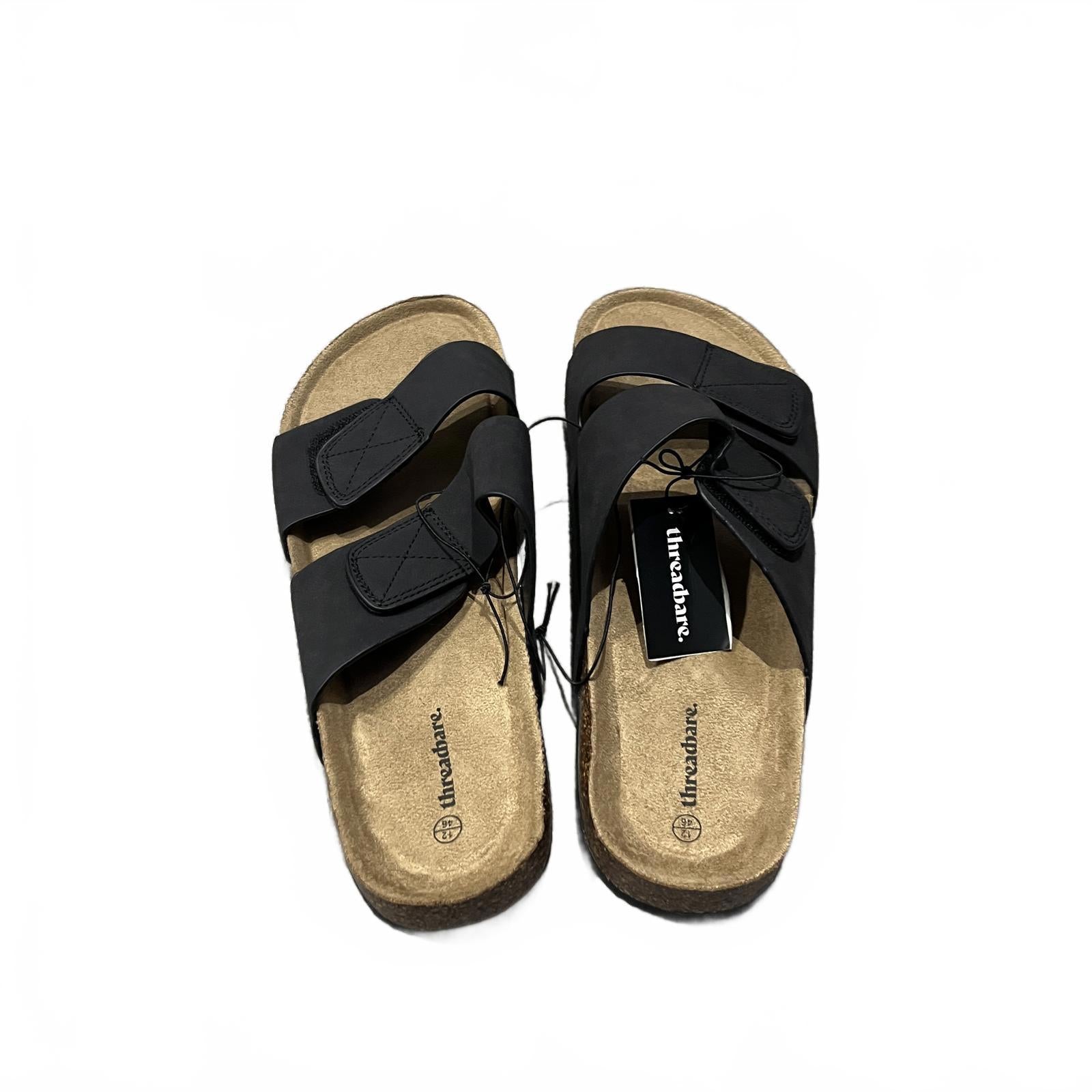 Threadbare Men's Artemis Flat Sandal Black Size UK 12 EU 47 *FF1