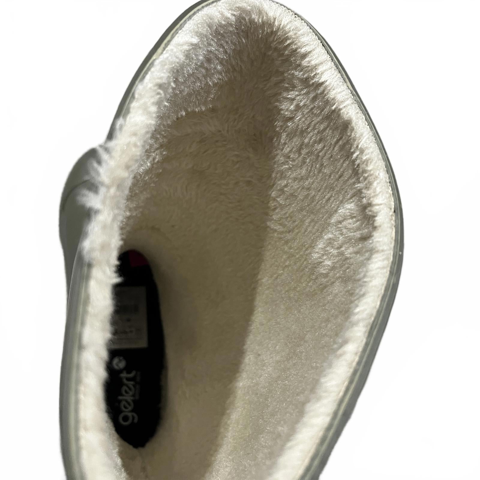 Gelert Fur Lined Welly Boot Womens Olive Green Size UK 7 EU 40 *SB5