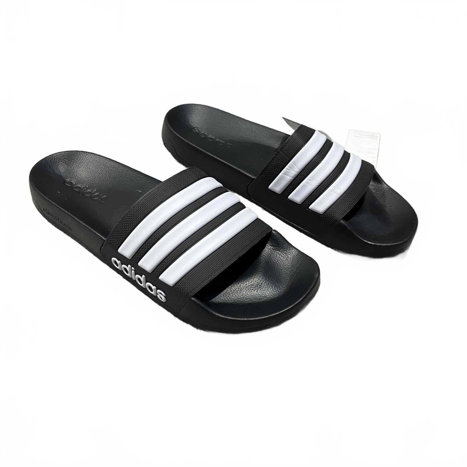 adidas Adilette Shower Slides Unisex Black Size UK 11 EU 46 *FF1