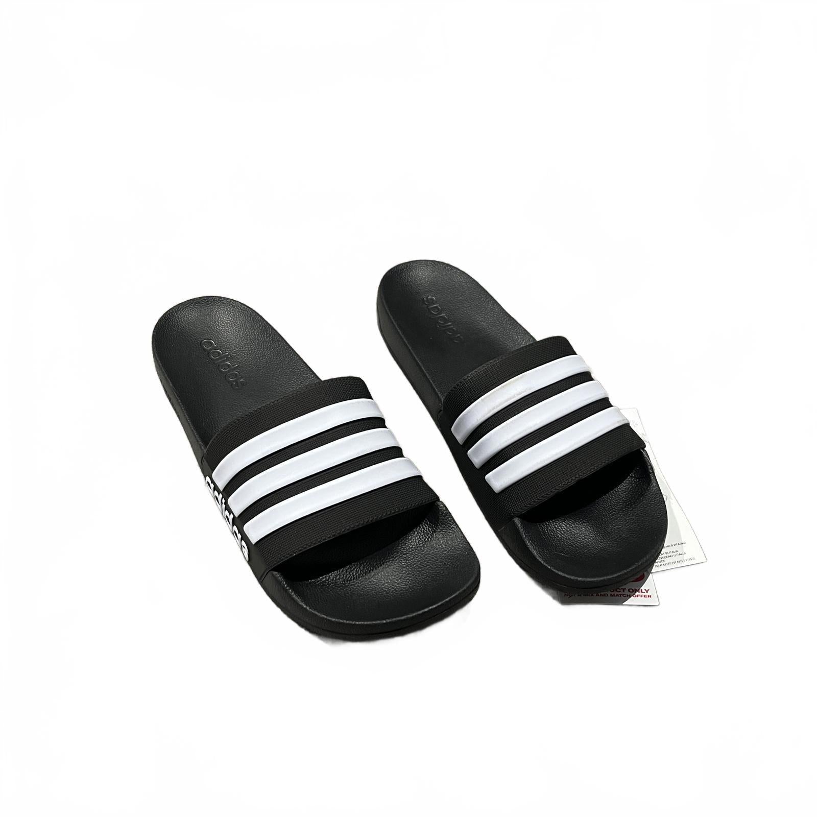 adidas Adilette Shower Slides Unisex Black Size UK 13 EU 48.5 *FF1