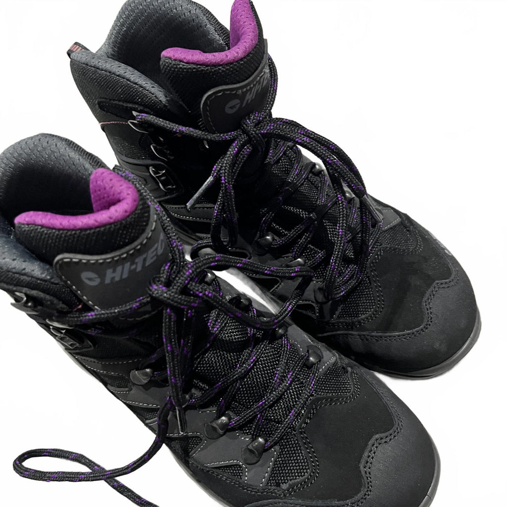 Hi Tec Clamber Womens Hiking Boots Black Purple Size UK 6 EU 39 *SB4