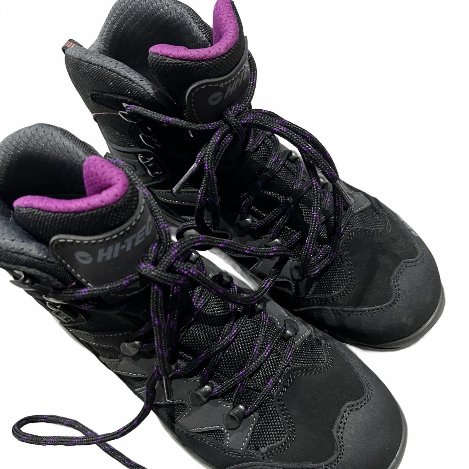 Hi Tec Clamber Womens Hiking Boots Black Purple Size UK 6 EU 39 *SB4