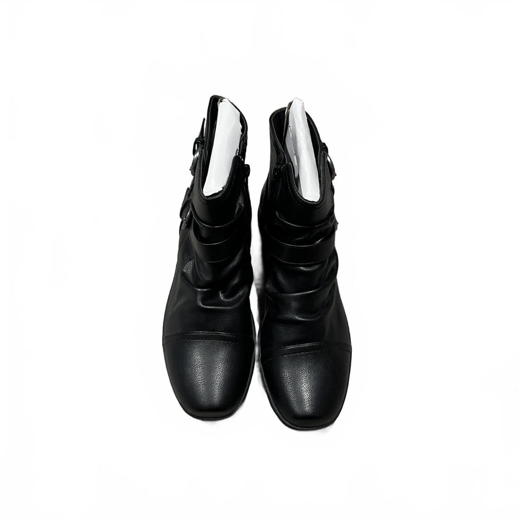 Miso Scrunch Boots Womens Black Leather Size UK 5 EU 38 *SB4