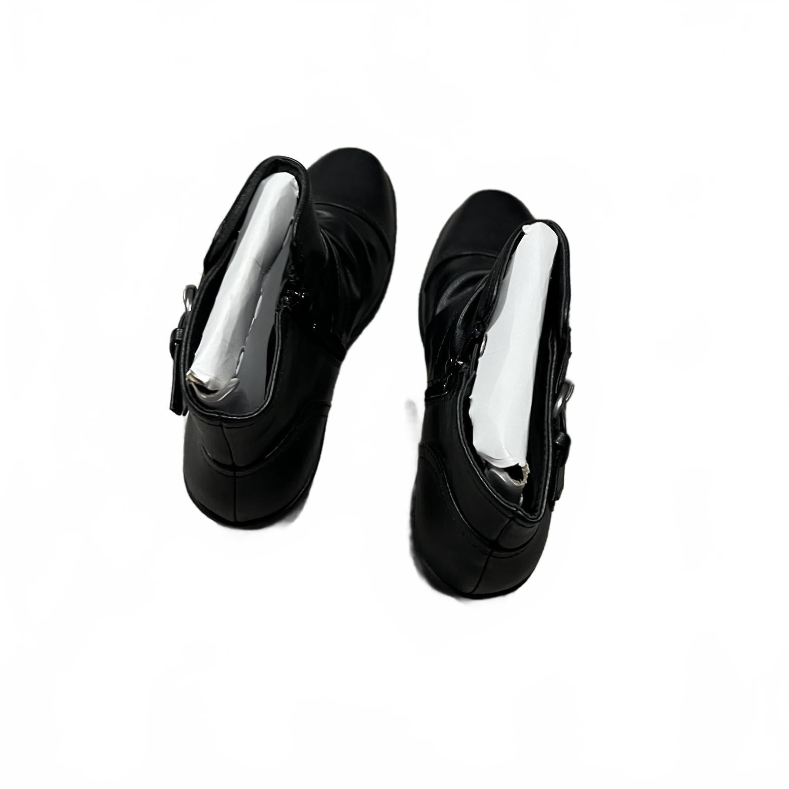 Miso Scrunch Boots Womens Black Leather Size UK 5 EU 38 *SB4