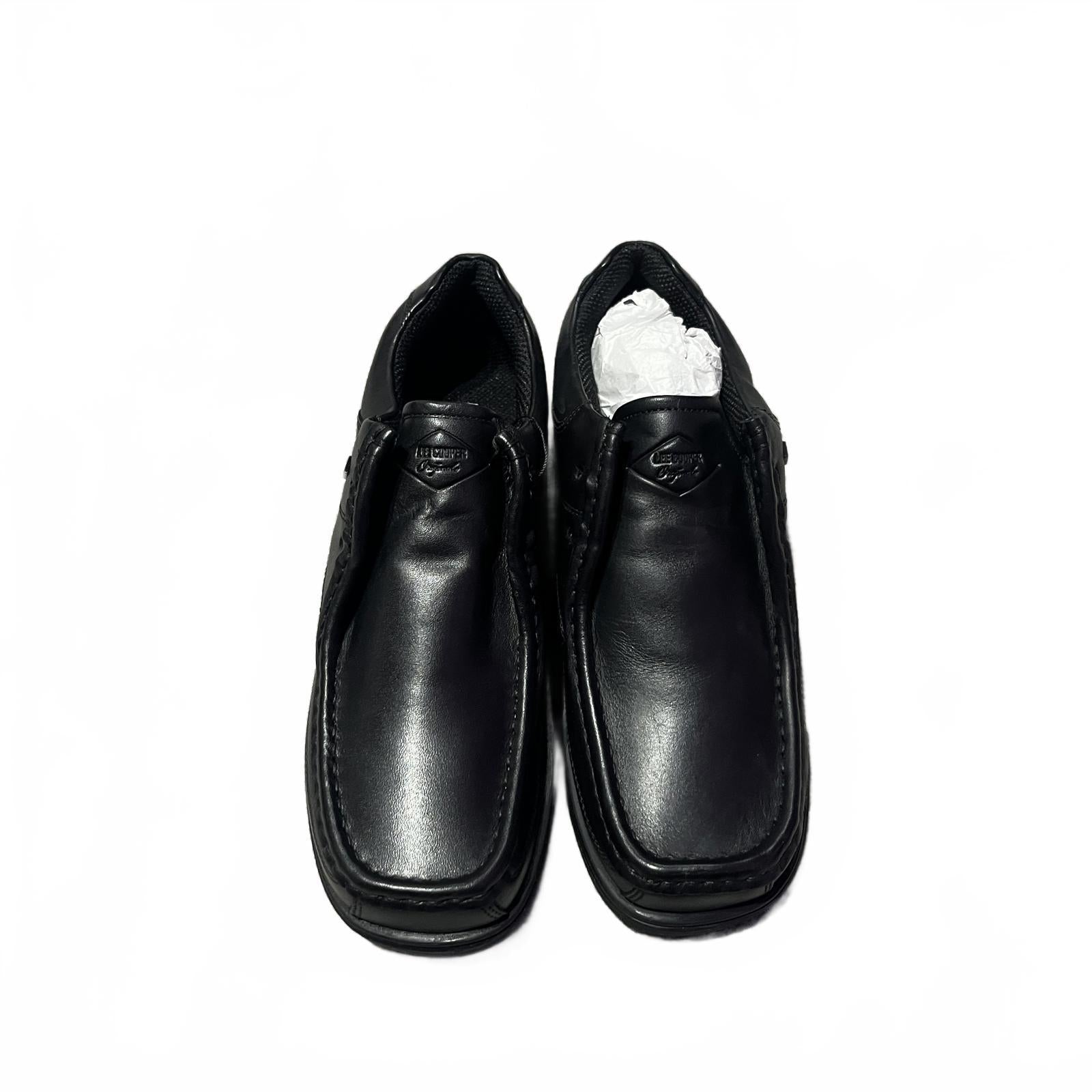 Lee Cooper Waltham Black Junior No Laces Size UK 6 EU 39 *SB6