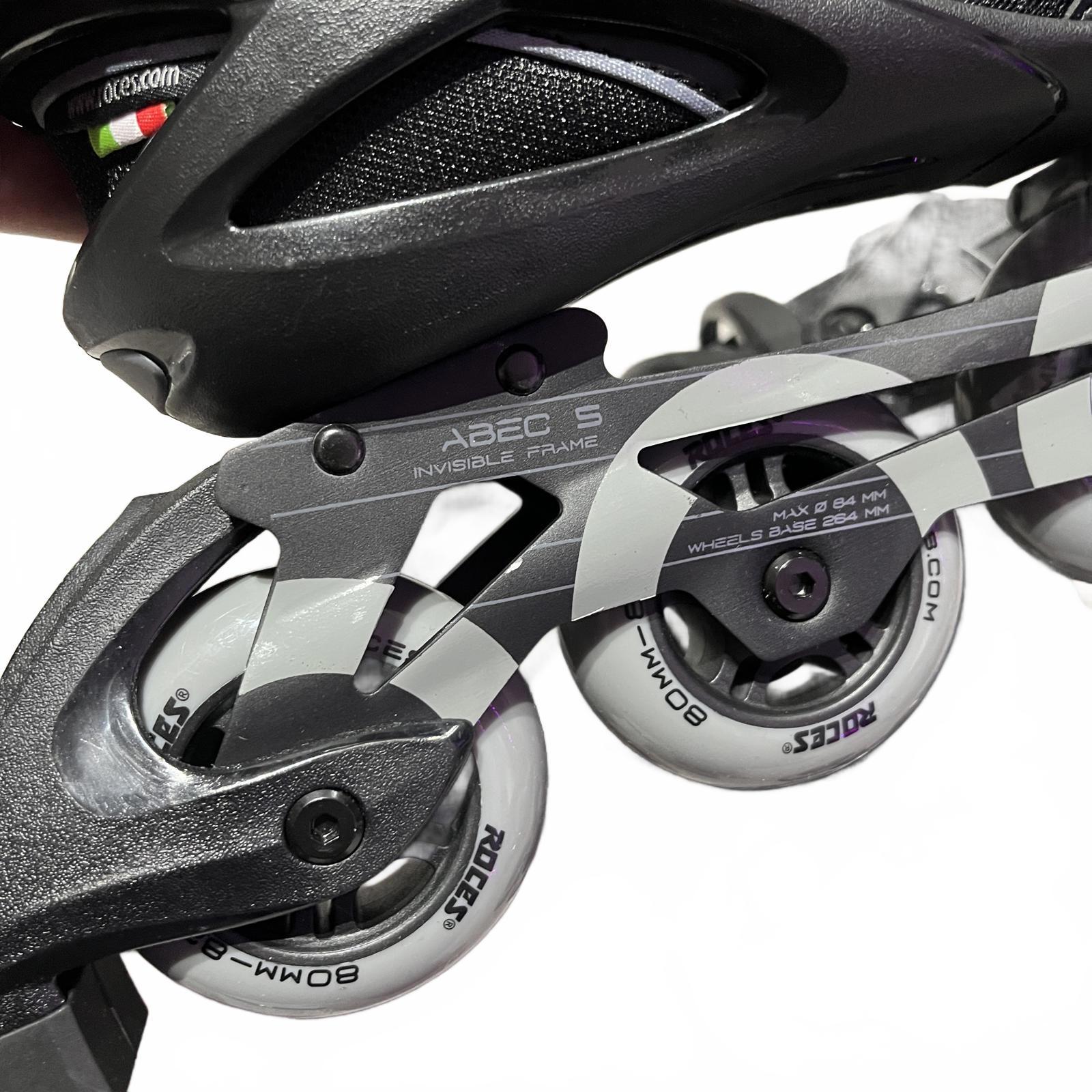 Roces Pic Tif Inline Skates Junior Grey/Black Size UK 3.5 EU 37 *SB18