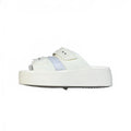 Crocs Cream Brooklyn Buckle Low Wedge Sandals Size UK 9 EU 43 *SB5