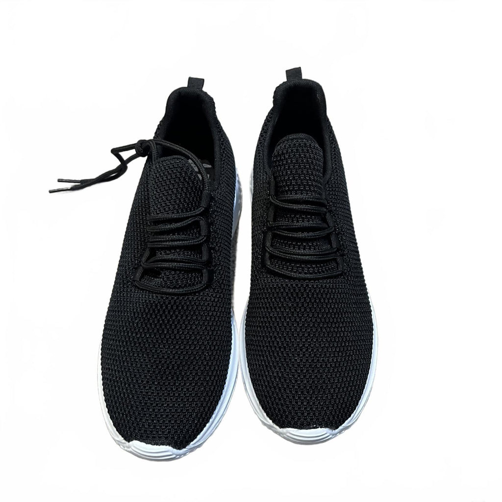 Fabric Santo Ladies Slip On Trainers Black White Size UK 4 EU 37 *SB5