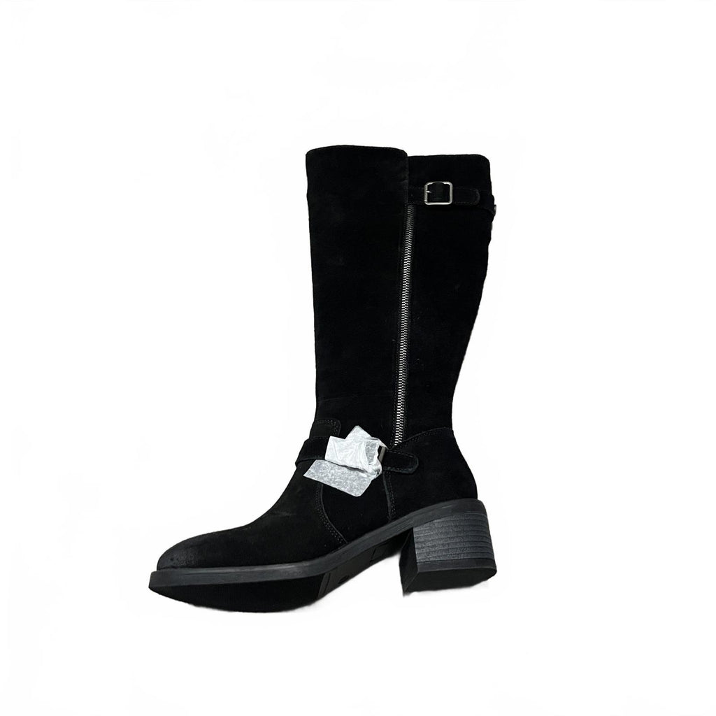 Moda In Pelle 'Senlis' Suede Heeled Boots Black Size UK 5 EU 38 *SB15