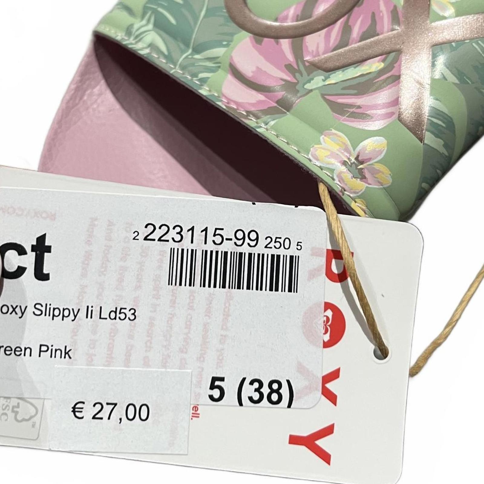 Roxy Women's Slippy Flip Flops Pink Floral Size UK 5 EU 38 *FF1