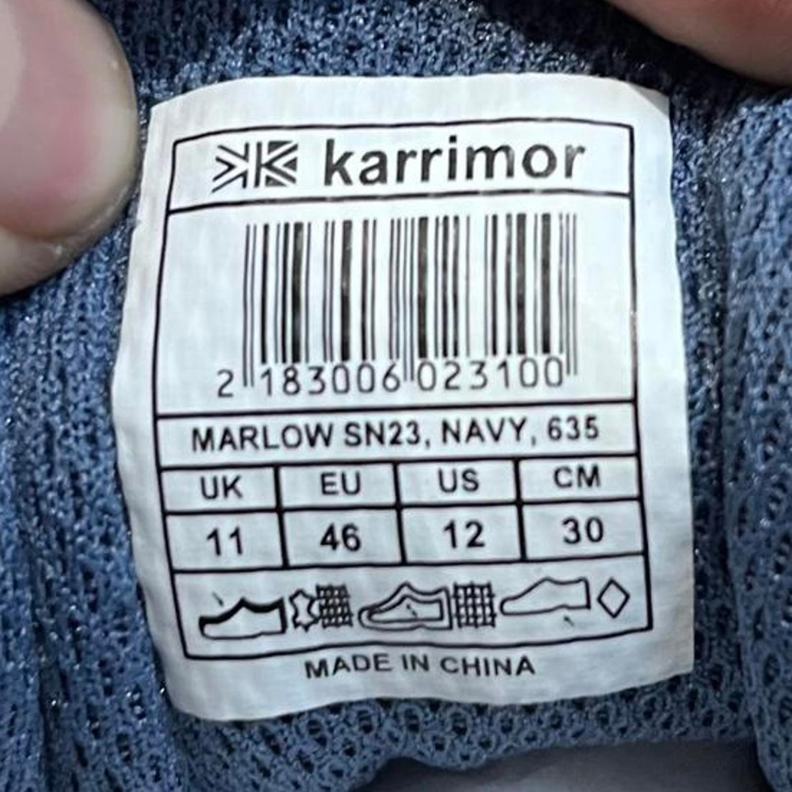 Karrimor Marlow Trainers Navy Mens Size UK 11 EU 46 *SB12