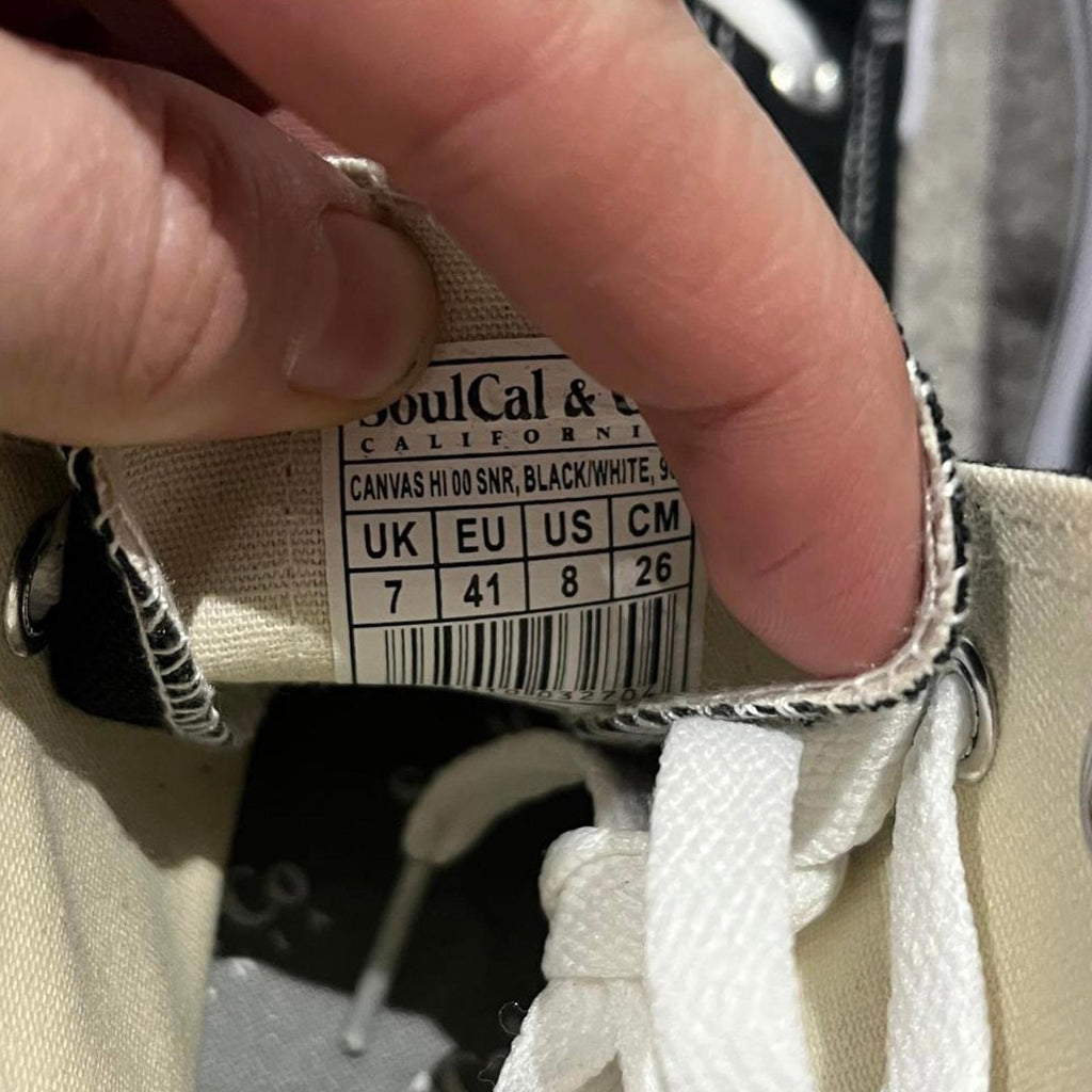 SoulCal Canvas High Trainers Mens Black Size UK 7 EU 41 *SB15