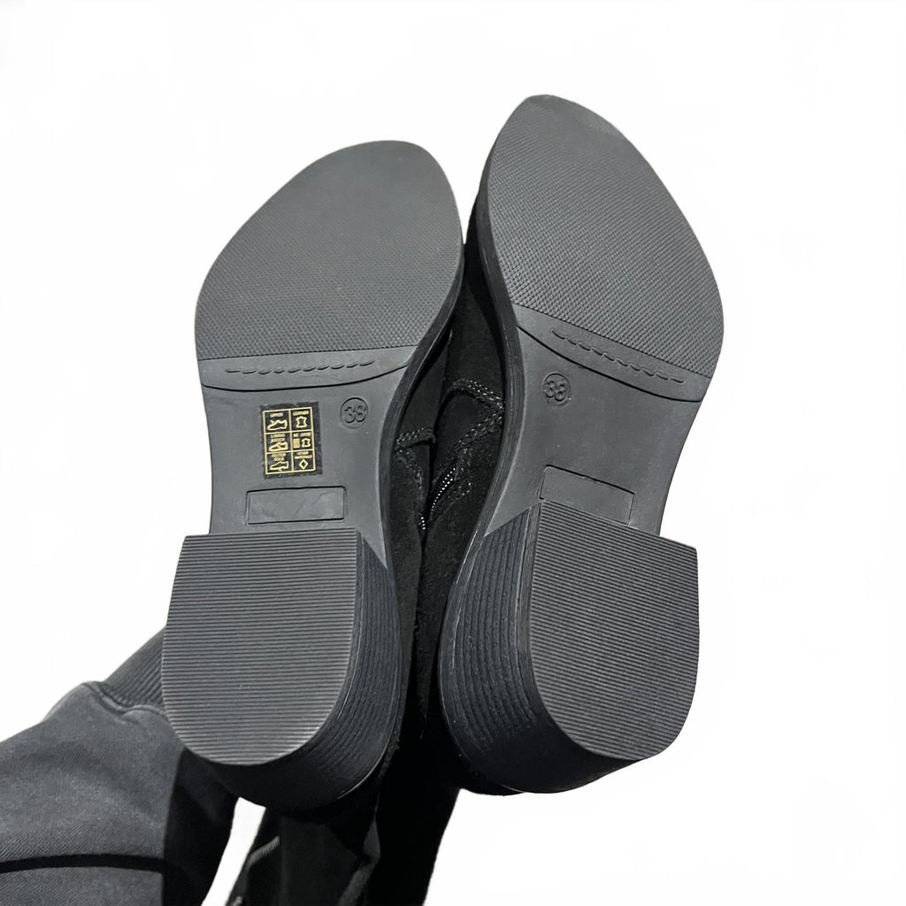 Moda In Pelle 'Senlis' Suede Heeled Boots Black Size UK 5 EU 38 *SK1