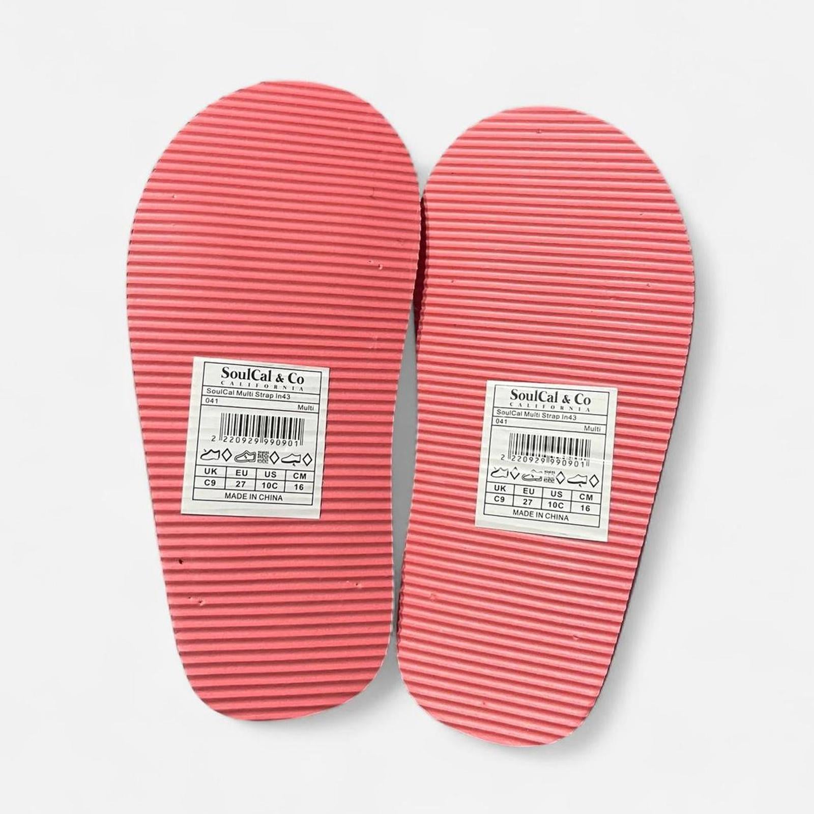 SoulCal Multi Strap Sandals Junior Multicolour Size UK C9 EU 27 *REF:FF1