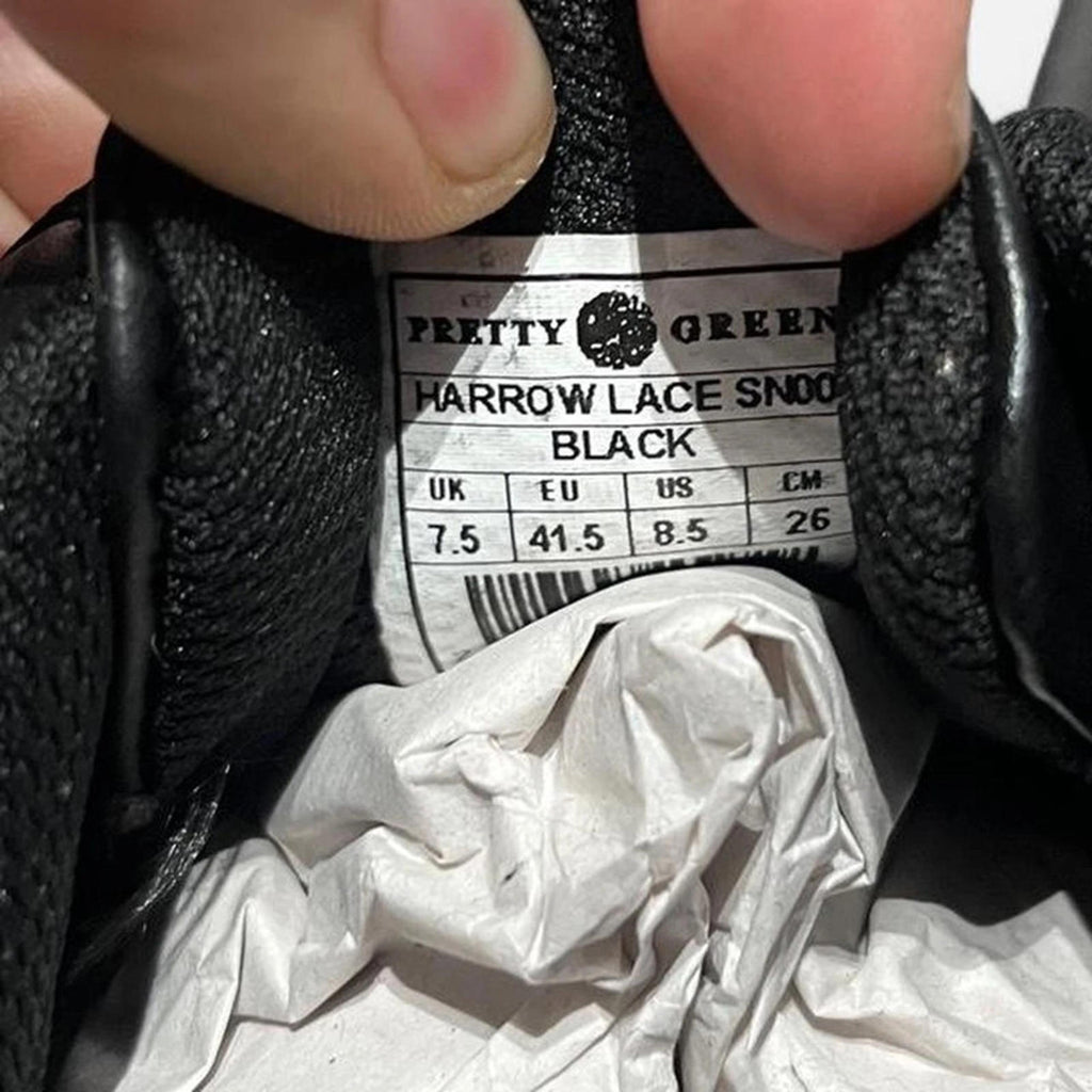 Pretty Green Harrow Lace Mens Shoes Moc Black Size UK 7.5 EU 41.5 REF:SB1