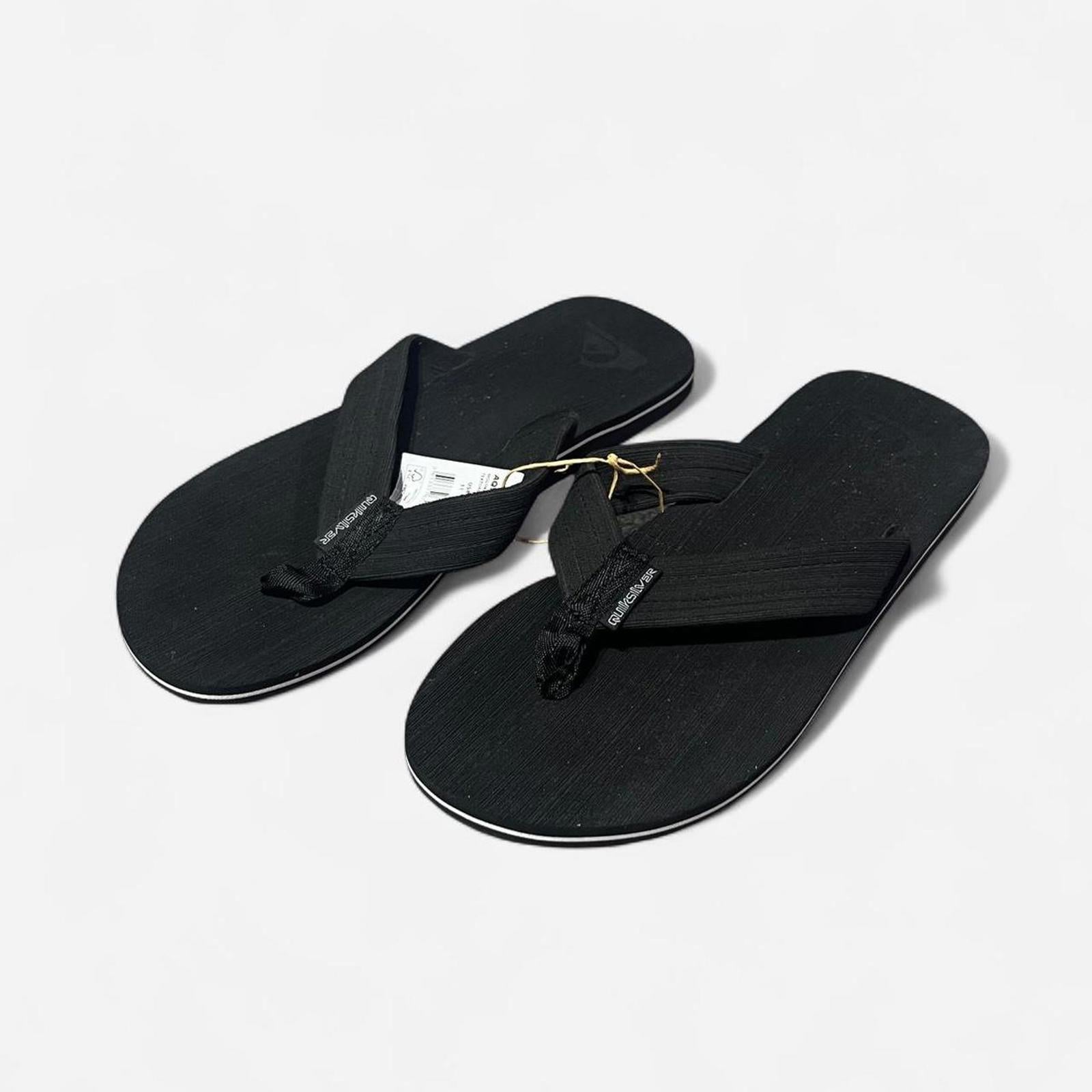 Quiksilver Molokai Layback Flip Flops Mens Black Size UK 10 EU 44 *REF:FF1